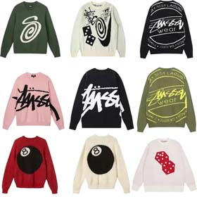 Stussy Autumn and winter fashion trend all-match sweater knitted cardigan-2558  
